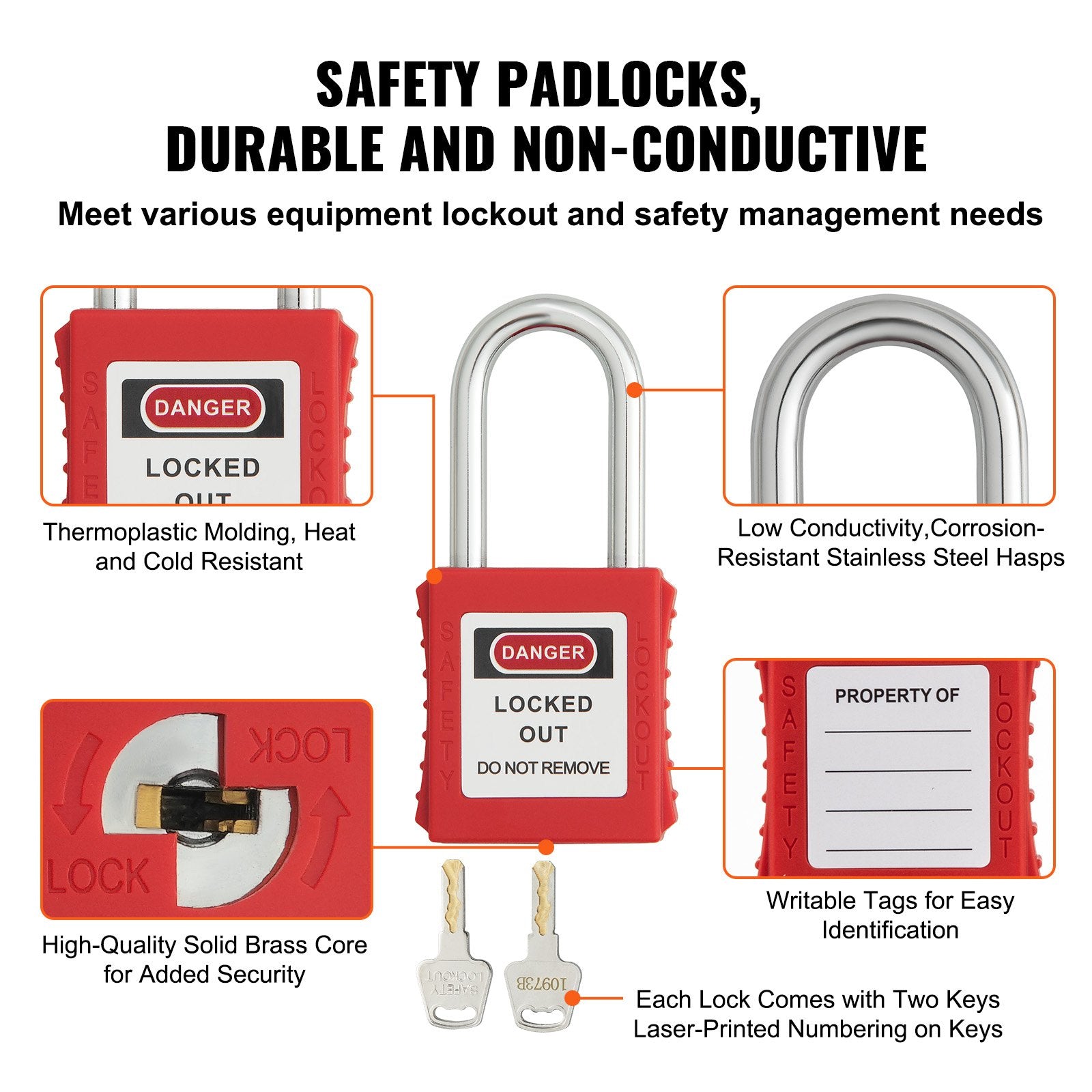 Electrical Lockout Tagout Kit, 60 PCS Safety Lockout Tagout Station