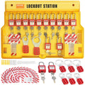 Electrical Lockout Tagout Kit, 60 PCS Safety Lockout Tagout Station